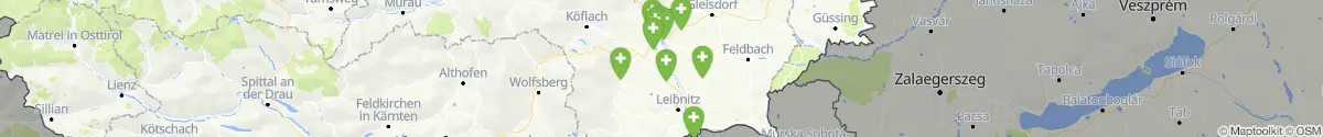 Kartenansicht für Apotheken-Notdienste in der Nähe von Allerheiligen bei Wildon (Leibnitz, Steiermark)
